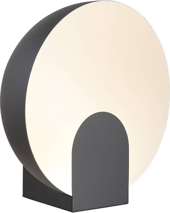 Óculo LED-bordlampe, svart, Ø 30 cm, metall, indirekte