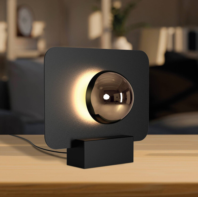 Alba LED-bordlampe, indirekte lyseffekt, svart