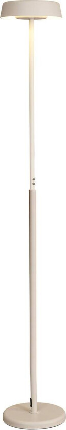 LED-gulvlampe Noa II, berøringsdimmer, stål, hvit