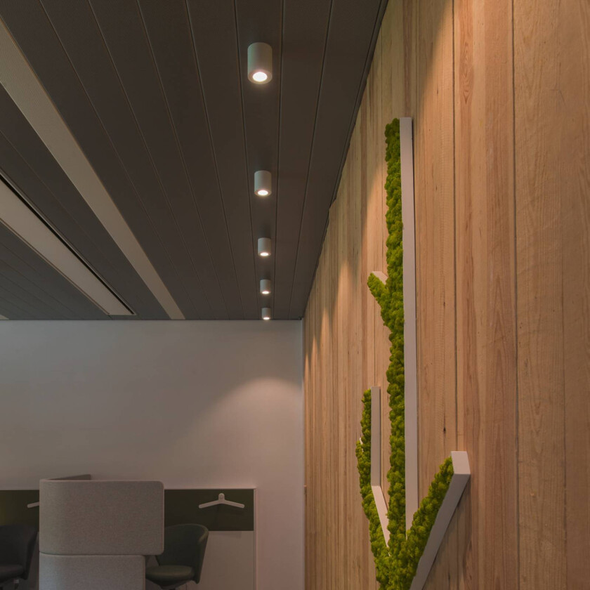 Triledo taklampe, hvit, aluminium, Ø 10 cm