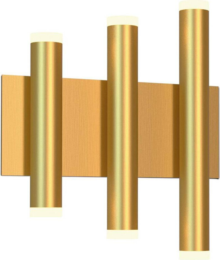 LED-vegglampe Cala gullfarget, aluminium, 6 lysuttak