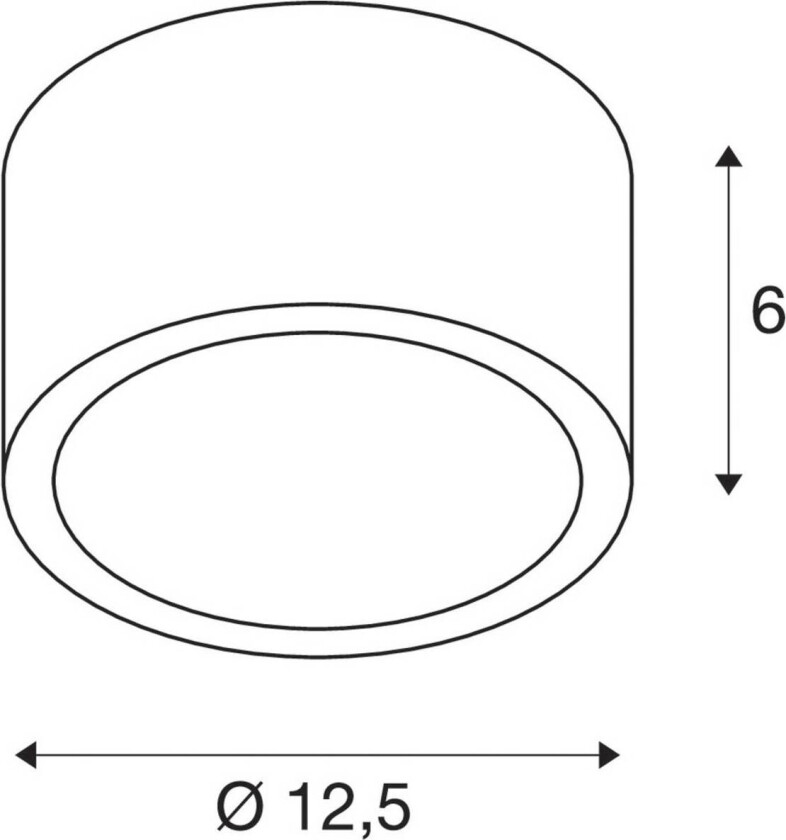 Rox taklampe, børstet aluminium, aluminium, Ø 12,5 cm