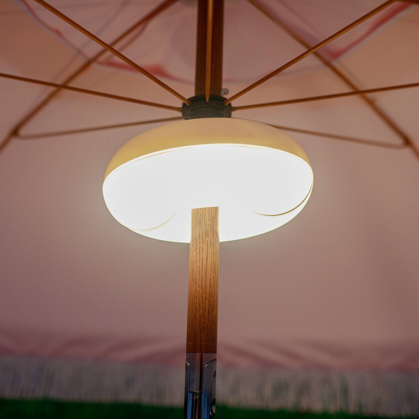 LED oppladbar lampe Lima, IP54, RGBW, solskjerming