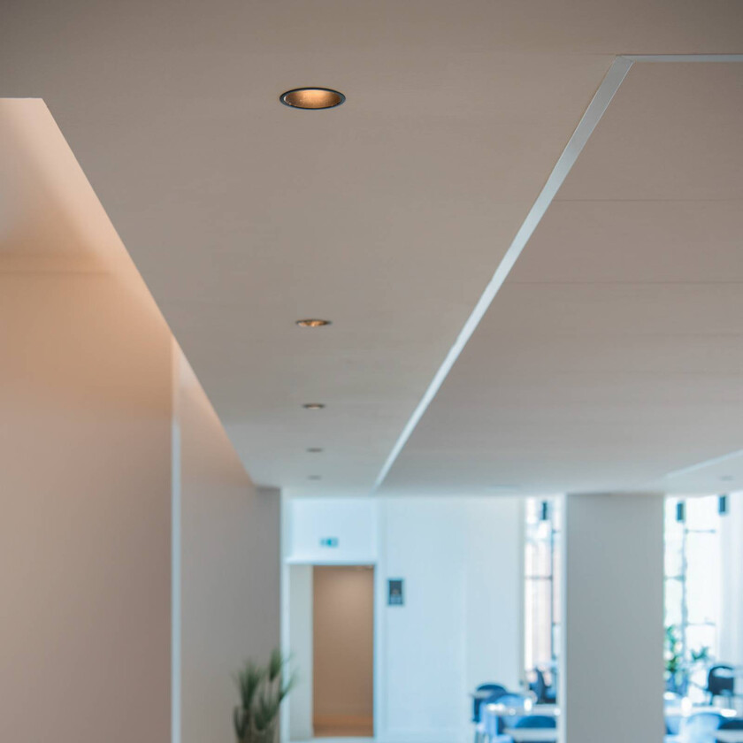 Horn innbyggingslampe, QPAR51, svart, aluminium, Ø 10,5 cm