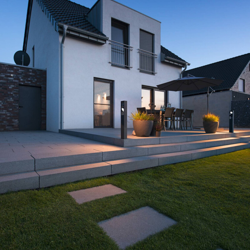 Eskina Frame 75 LED-veilampe, antrasitt, aluminium, IP65, CCT