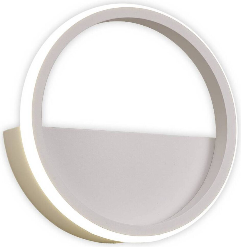 Kitesurf LED-vegglampe, aluminium, Ø 25 cm, hvit