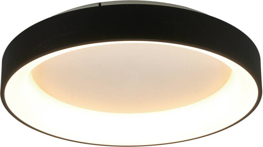 Taklampe Niseko II CCT fjernkontroll, Ø 38 cm, svart