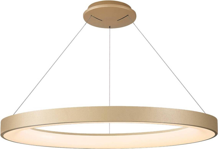 Hengelampe Niseko II, fjernkontroll, Ø 65 cm, gullfarget