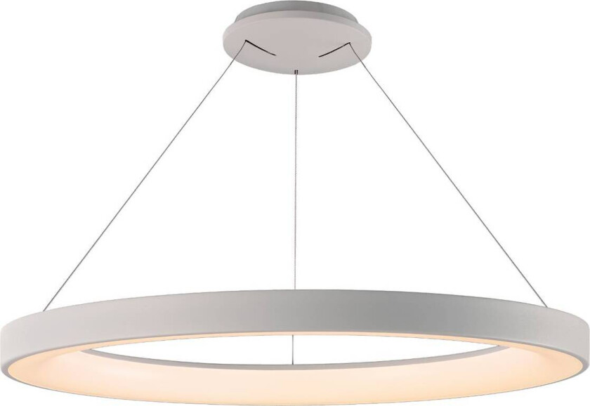 Hengelampe Niseko II, fjernkontroll, Ø 65 cm, hvit