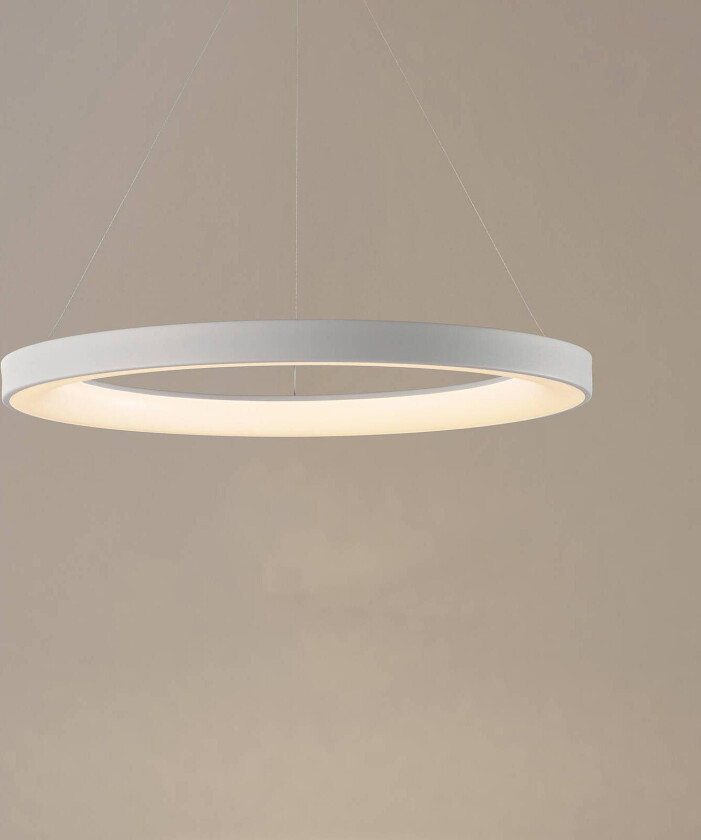 Hengelampe Niseko II, fjernkontroll, Ø 50 cm, hvit