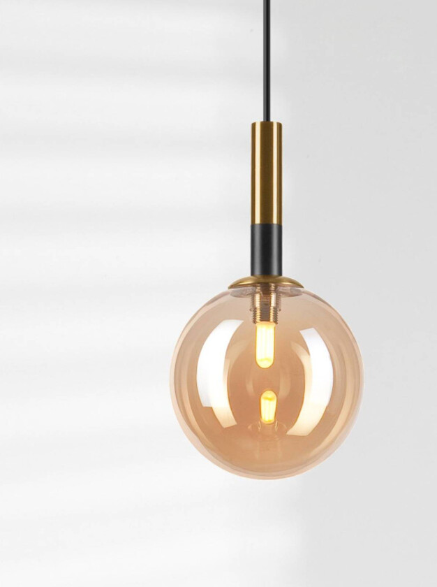 Natalia hengelampe, 1 lyskilde, glass, gull