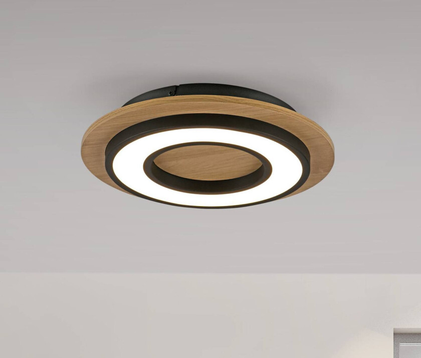 Taklampe Tola, rund, tre, 3 000 K