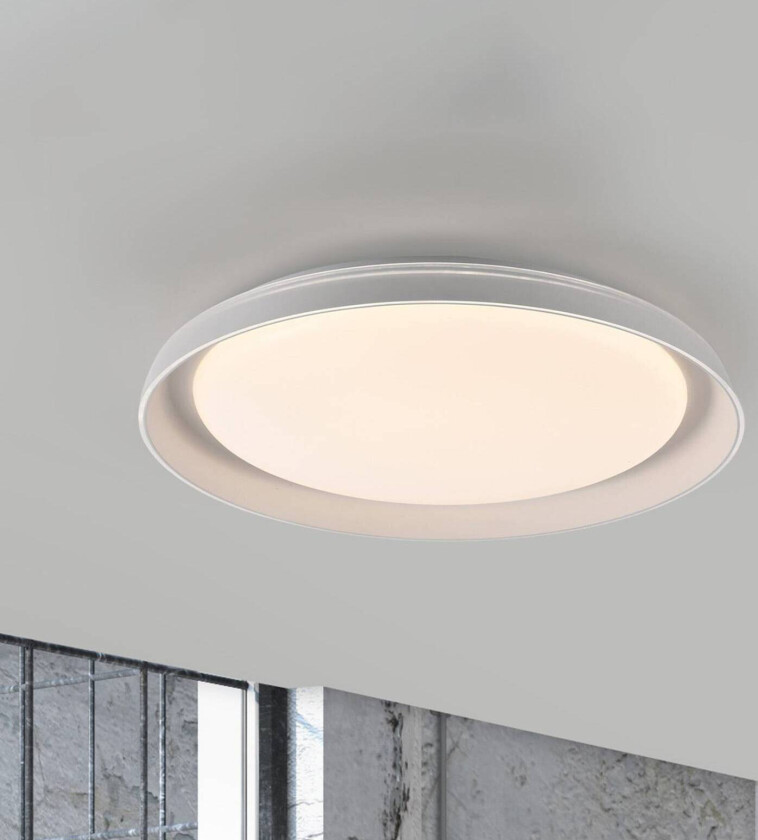 Sati taklampe, plast, hvit