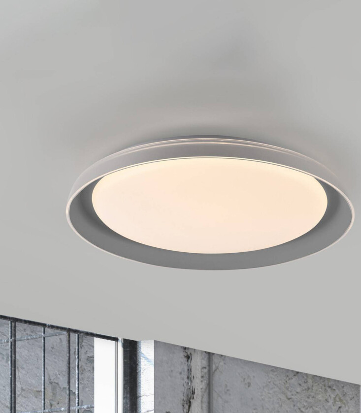 Sati taklampe, plast, grå