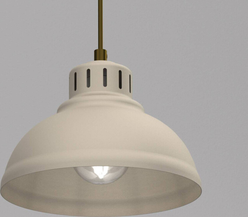 Sven hengelampe, 1 lyskilde, beige, stål