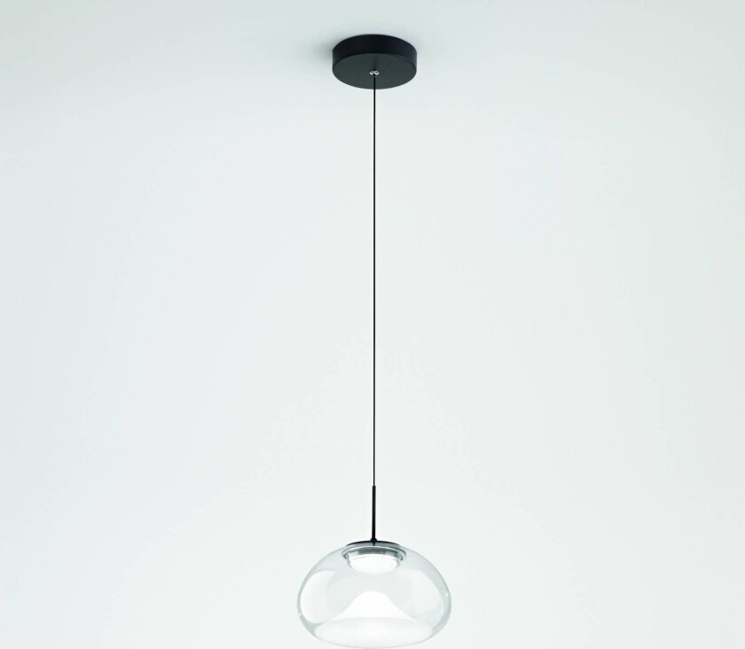 Hengelampe Brena, transparent, 1 lyskilde, dimbar, CCT
