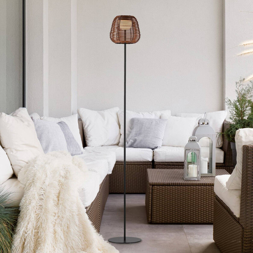 Askia LED-gulvlampe, rotting, IP54, berøringsdim