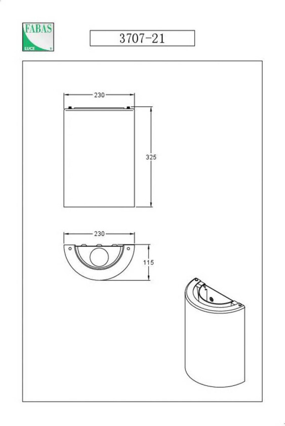 Maribel vegglampe, hvit/transparent, glass, akryl