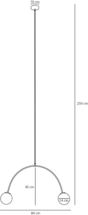 Una 2 pendellampe, metall, glass, 2 lyskilder, korallrød