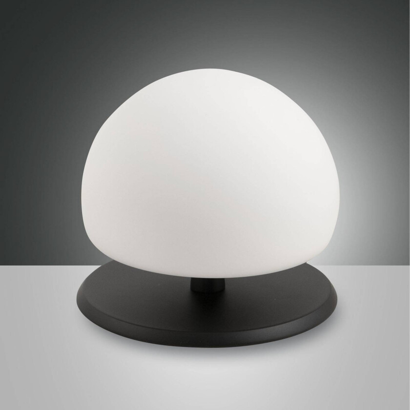 Morgana bordlampe, svart/hvit, berøringsdimmer, 3 000 K