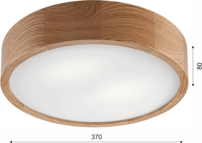 Caspian taklampe, Ø 37 cm, IP54, eik