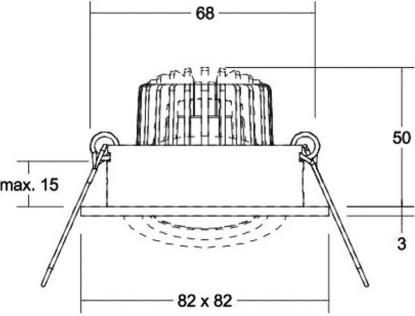 LED innfelt spot Tirrel-S DALI tilkoblingsboks, lys gull