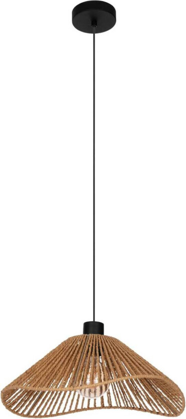 Lavister hengelampe, svart/natur, papir