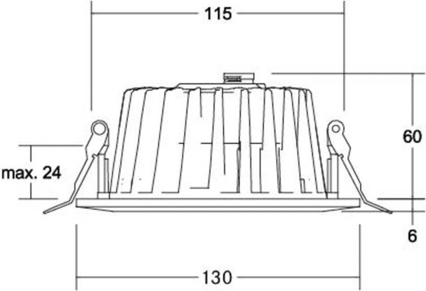LED innfelt downlight Lydon Mini, on/off, 3 000 K