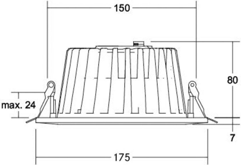 LED innfelt downlight Lydon Midi, hvit, DALI, 4 000 K