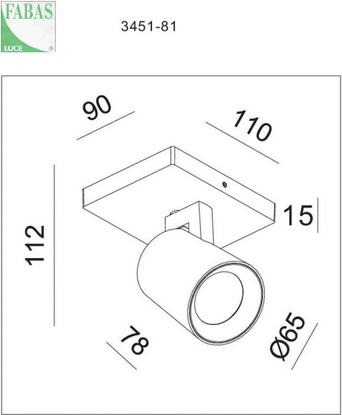 Modo spot, 1 lyskilde, svart, dekorative ringer, GU10, aluminium