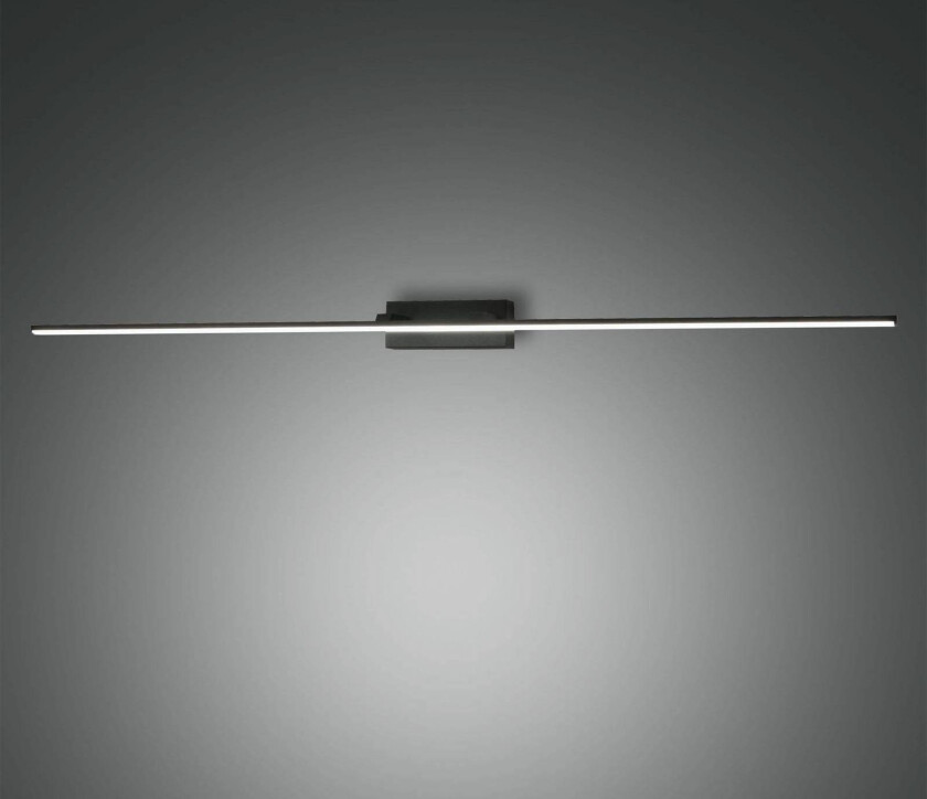 Nala LED-speillampe, svart, bredde 110 cm, metall