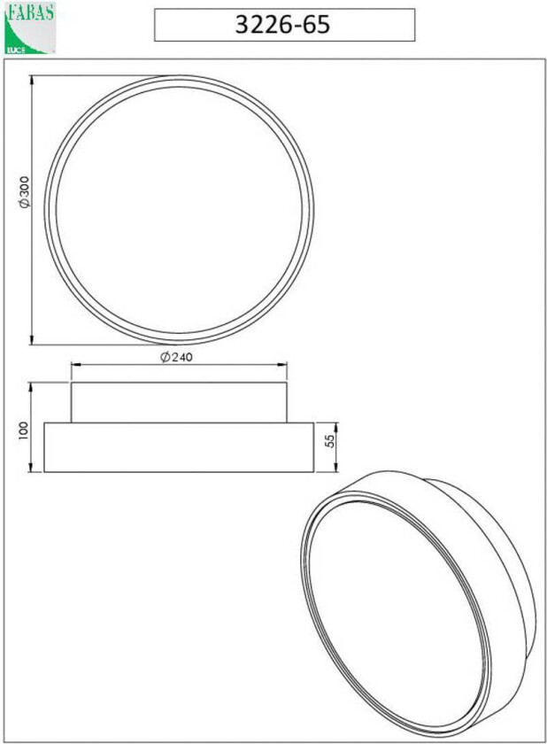 Hatton vegglampe, Ø 30 cm, sensor, 2 x E27, hvit, IP65