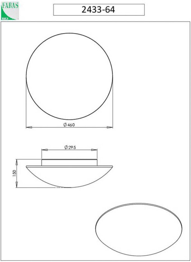 Pandora taklampe, Ø 46 cm, glass, hvit