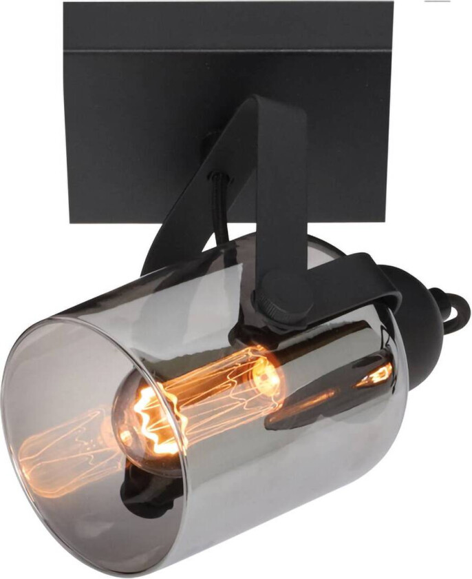 Fumoso takspotlight, lengde 13,5 cm, svart/røykgrå