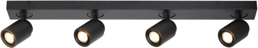 Razza takspotlight, svart, lengde 82 cm, 4-lys, metall