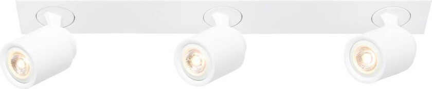 Razza takspotlight, hvit, lengde 61 cm, 3-lys, metall