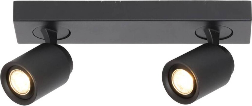 Razza takspotlight, svart, lengde 38 cm, 2-lys, metall
