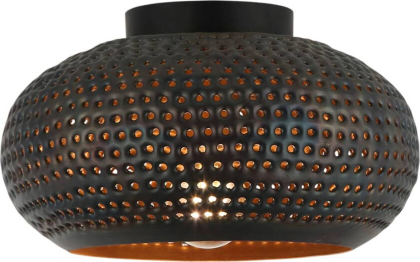 Fori taklampe, Ø 35 cm, brun, metall