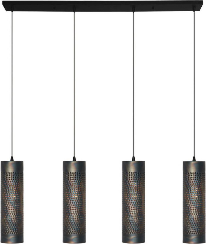 Forato pendellampe, lengde 120 cm, brun, 4-lys, metall