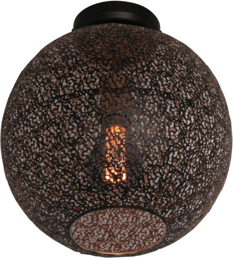 Oronero taklampe, Ø 30 cm, svart/gullfarget, metall