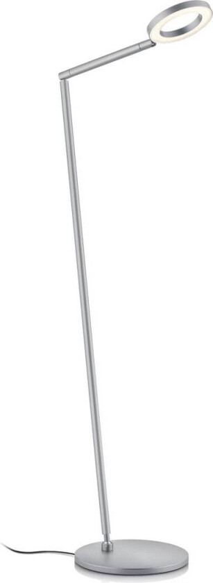 LED-gulvlampe Tessa-S, matt nikkel, CCT, gestkontroll