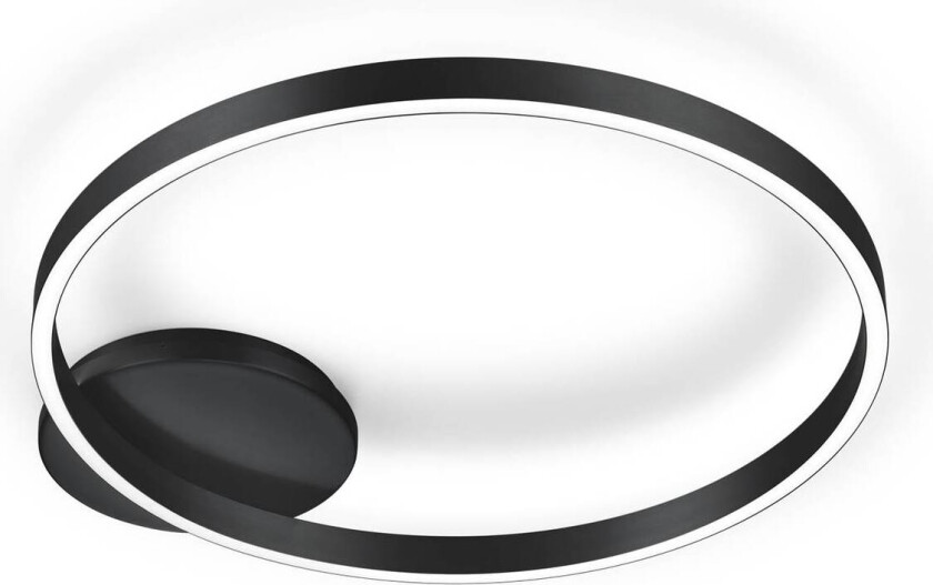 LED-taklampe Anel-60, svart, direkte/indirekte