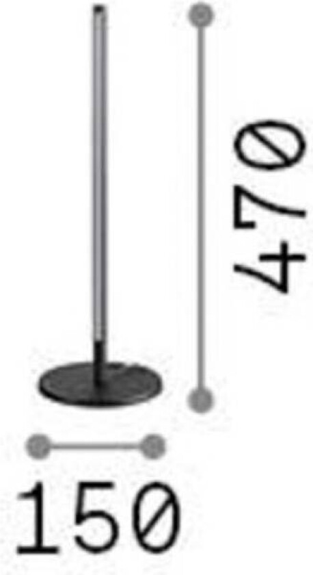 Ideal Lux Filo LED-bordlampe, hvit, aluminium, høyde 47 cm