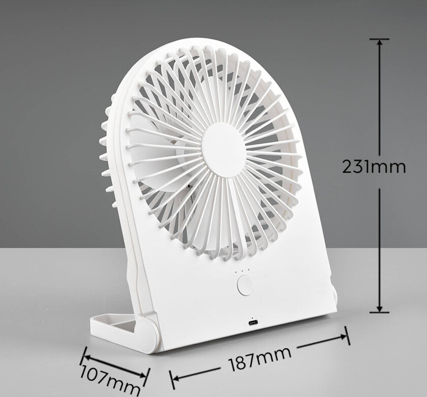 Breezy oppladbar bordvifte, hvit, stillegående