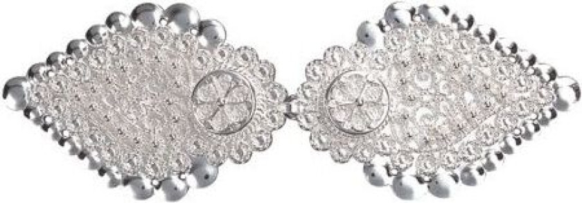 Belte/jakkespenne i 830 hvitt sølv