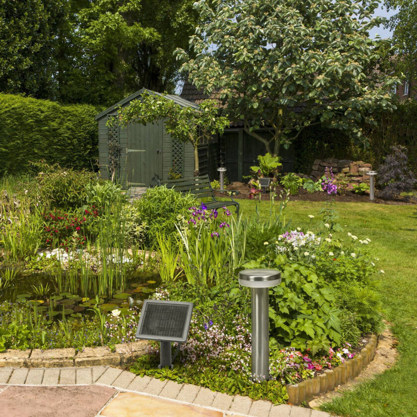 LED stibelysning Endura Hybrid Mari, rustfritt stål