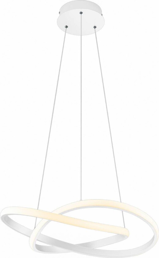 Course LED-pendellampe, matt hvit, 4000 K, Ø 60 cm, metall