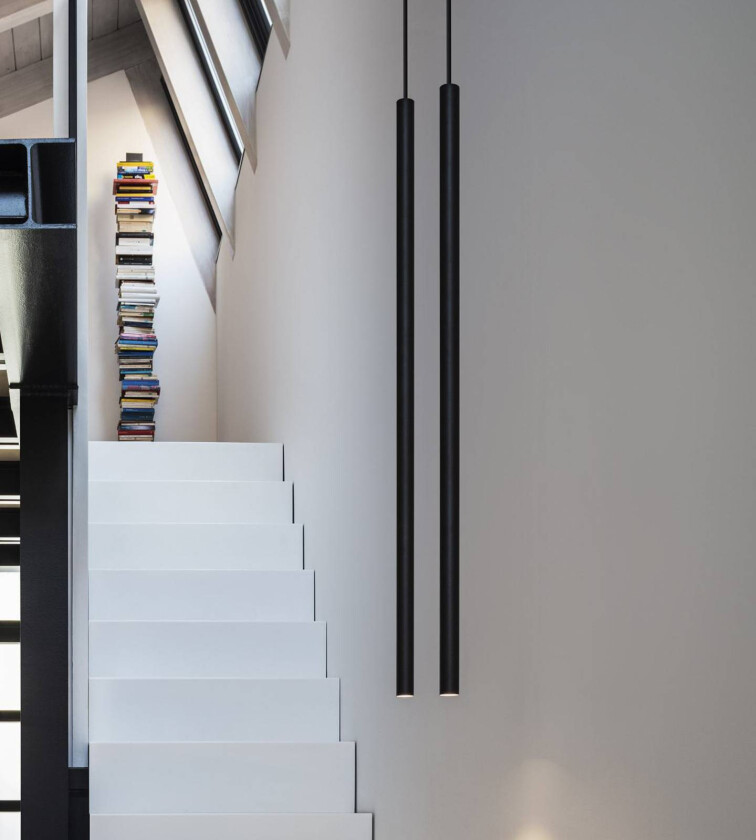 Ideal Lux hengelampe Ultrathin Round 100 cm svart DALI