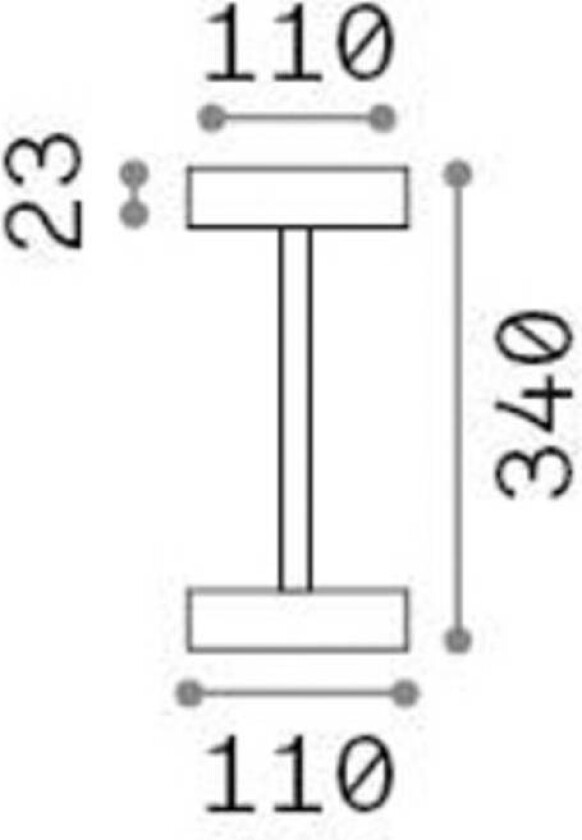 Ideal Lux LED oppladbar utendørs bordlampe Toffee, svart, metall