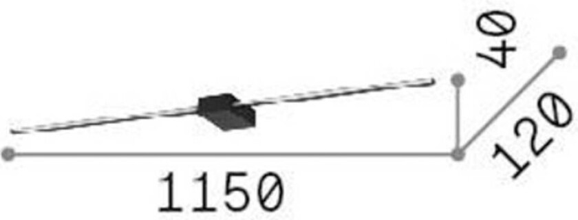 Ideal Lux LED-vegglampe Theo svart bredde 115 cm aluminium